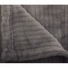 Plaid "Andrew" flanelle Noir Gris 125x150 cm