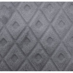 Plaid "Losange", flanelle Gris ardoise, 125x150 cm