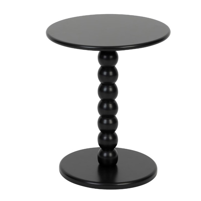 Table à café Chamlo" Noir,D.38 cm