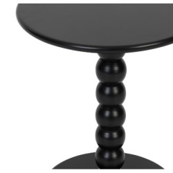 Table à café Chamlo" Noir,D.38 cm