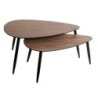 Tables basses gigones"Mileo" Noyer, L.88/98 cm