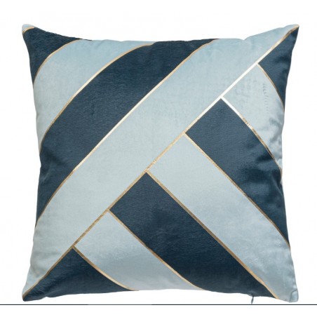 Coussin velours "Nelya" Bleu, 40x40 cm