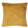 Coussin effet fourrure Jaune moutarde, 45x45 cm