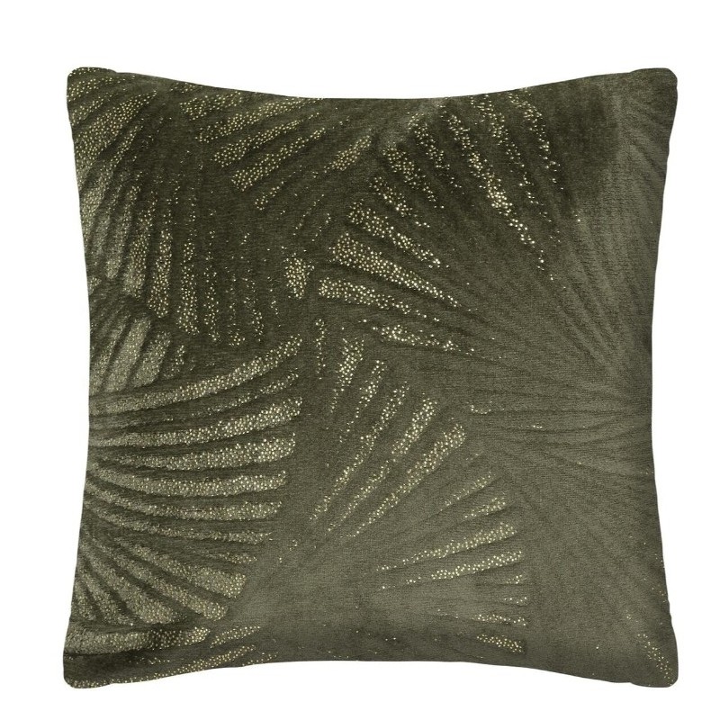 Coussin, flanelle Vert kaki, 40x40 cm