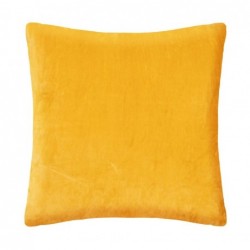 Coussin "Otto", velours Jaune moutarde, 55x55 cm