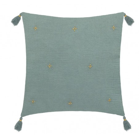 Coussin "Jamana" Vert céladon, 40x40 cm