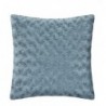 Coussin fourrure bouclé Bleu orage, 45x45 cm