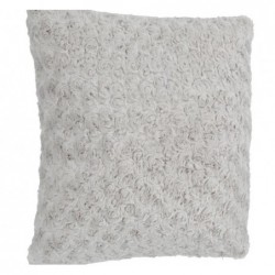 Coussin fourrure bouclé Gris, 45x45 cm