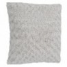 Coussin fourrure bouclé Gris, 45x45 cm