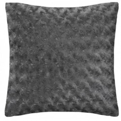 Coussin fourrure bouclé Gris ardoise, 45x45 cm