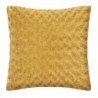 Coussin fourrure bouclé Jaune moutarde, 45x45 cm