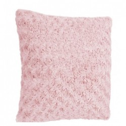 Coussin fourrure bouclé Rose, 45x45 cm