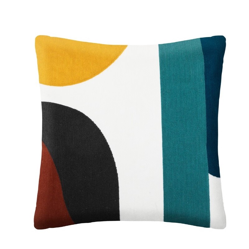 Coussin "Hary" Jaune moutarde, 45x46 cm