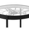 Table d'appoint horloge Noir, D.51 cm