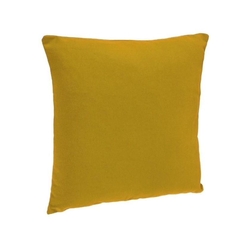 Coussin déhoussable, coton,Jaune, 38x38 cm