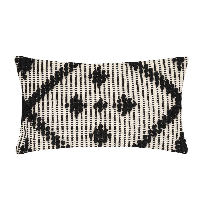 Coussin "Safari" Noir et blanc, 38x58 cm