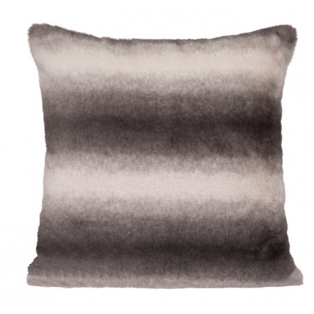 Coussin "Grizzli" fausse fourrure Gris, 45x45 cm