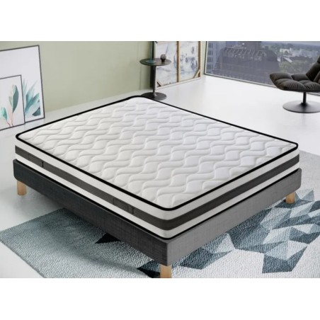 Matelas Mousse 90x200 Cm FENIS - Réversible - Côté Été/hiver - Epaisseur 20 Cm