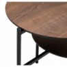 Table basse 2 niveaux "Kemi"
Noyer & métal, 118x43,2 cm