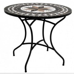 Table à manger ronde "Kipos"
Mosaïque, Noir, D.90 cm