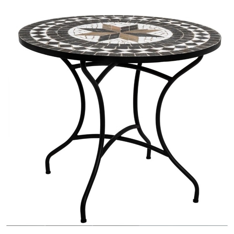 Table à manger ronde "Kipos"
Mosaïque, Noir, D.90 cm