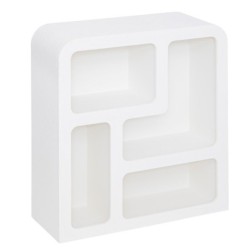 Meuble 4 niches Soleya Blanc, 75x30 cm