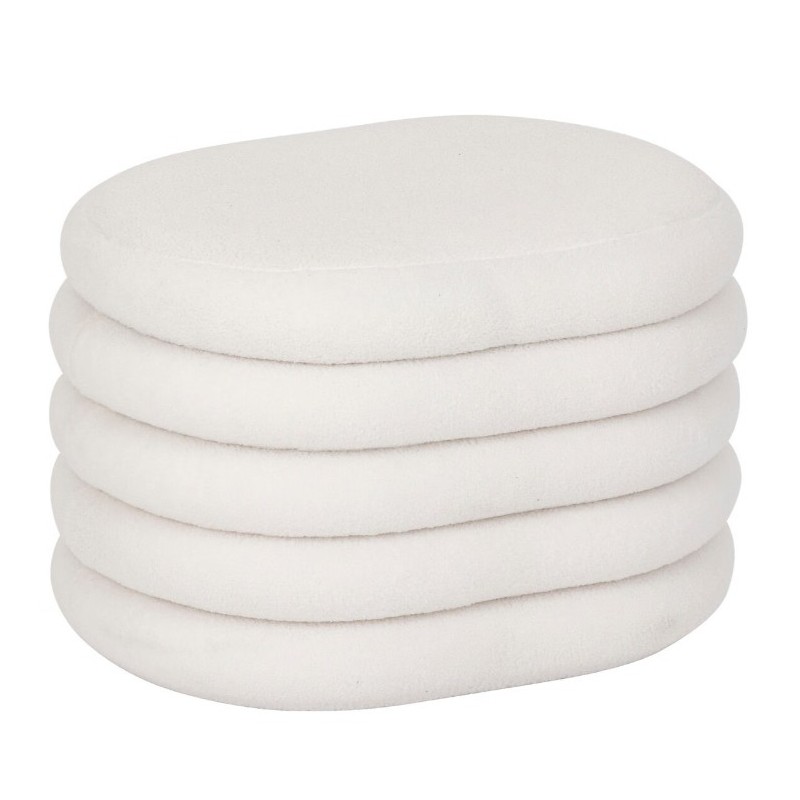 Pouf coffre bouclette "Guilia"
Blanc, 59x45 cm