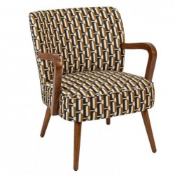 Fauteuil "Chiara"
Beige et noir