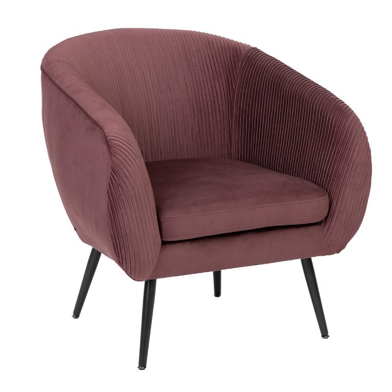 Fauteuil Velours, Prune