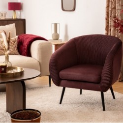 Fauteuil Velours, Prune