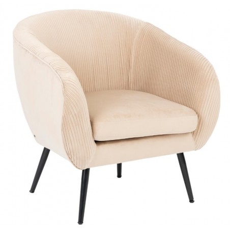 Fauteuil "Solaro" Velours, Beige