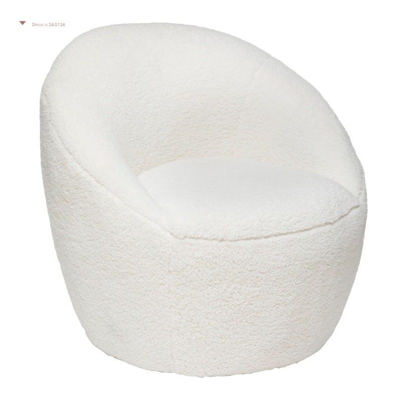 Fauteuil "Romi"
Bouclette, Blanc