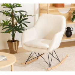 Rocking-chair Bouclette, blanc