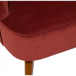 Fauteuil Velours, Rose terracotta