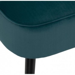 Fauteuil Velours, Bleu canard