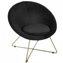 Fauteuil "Evan"
Velours, Noir