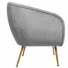 Fauteuil Gris "Solaro"
Velours plissé, Gris