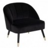 Fauteuil en Velours, Noir