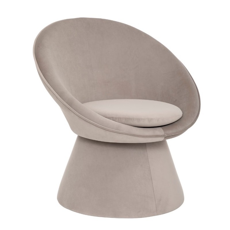 Fauteuil "Plopi"
Velours, Gris