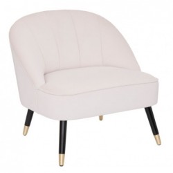 Fauteuil "Naova"
Velours, Blanc ivoire