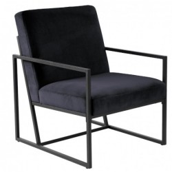 Fauteuil "Agatha"
Velours, Noir