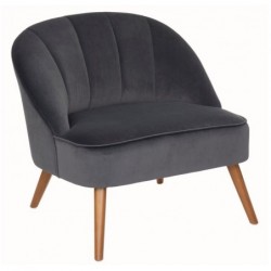 Fauteuil "Naova"
Velours, Gris