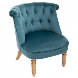 Fauteuil "Sixtine" Velours, Bleu