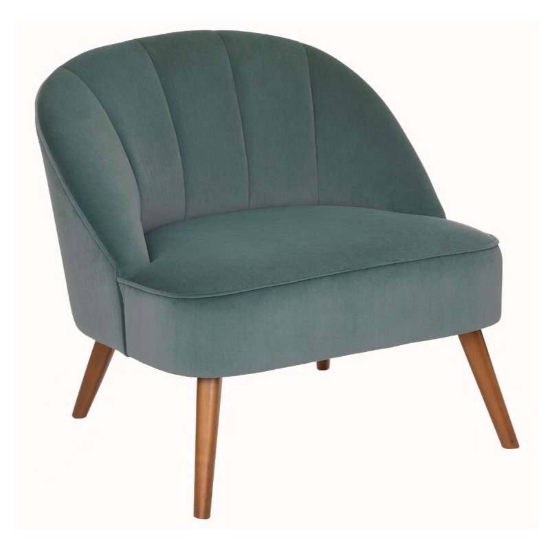 Fauteuil "Naova" Velours, Vert céladon