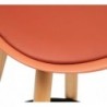 Chaise de bar "Maxon" Hêtre & métal, rose terracotta