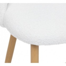 Chaise de bar "Slano" Velours blanc