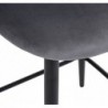 Chaise de bar "Slano" Velours gris