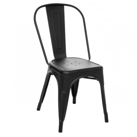 Chaise "Niko" Métal, Noir