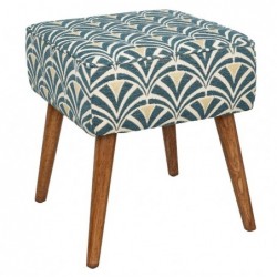 Tabouret d'appoint "Chiara" Bleu et blanc