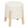 Tabouret d'appoint "Inuit" Bouclette blanche